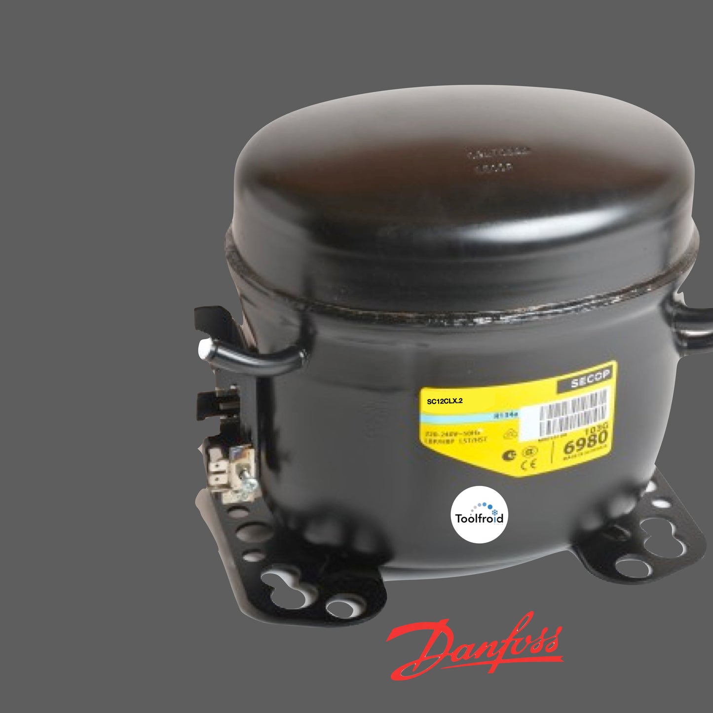 Le Compresseur Danfoss SC12CLX.2 3/8CV est un compresseur hermétique hautes performances spécialement conçu pour le R404a et le R507. Sa cylindrée est de 12,87 cm3 et son système de refroidissement optimal assure une consommation d’énergie minimale et une grande fiabilité.